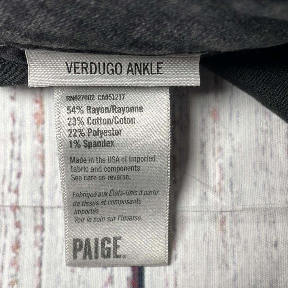 PAIGE Black Skinny Jeans Stretchy Denim - Picture 8 of 11